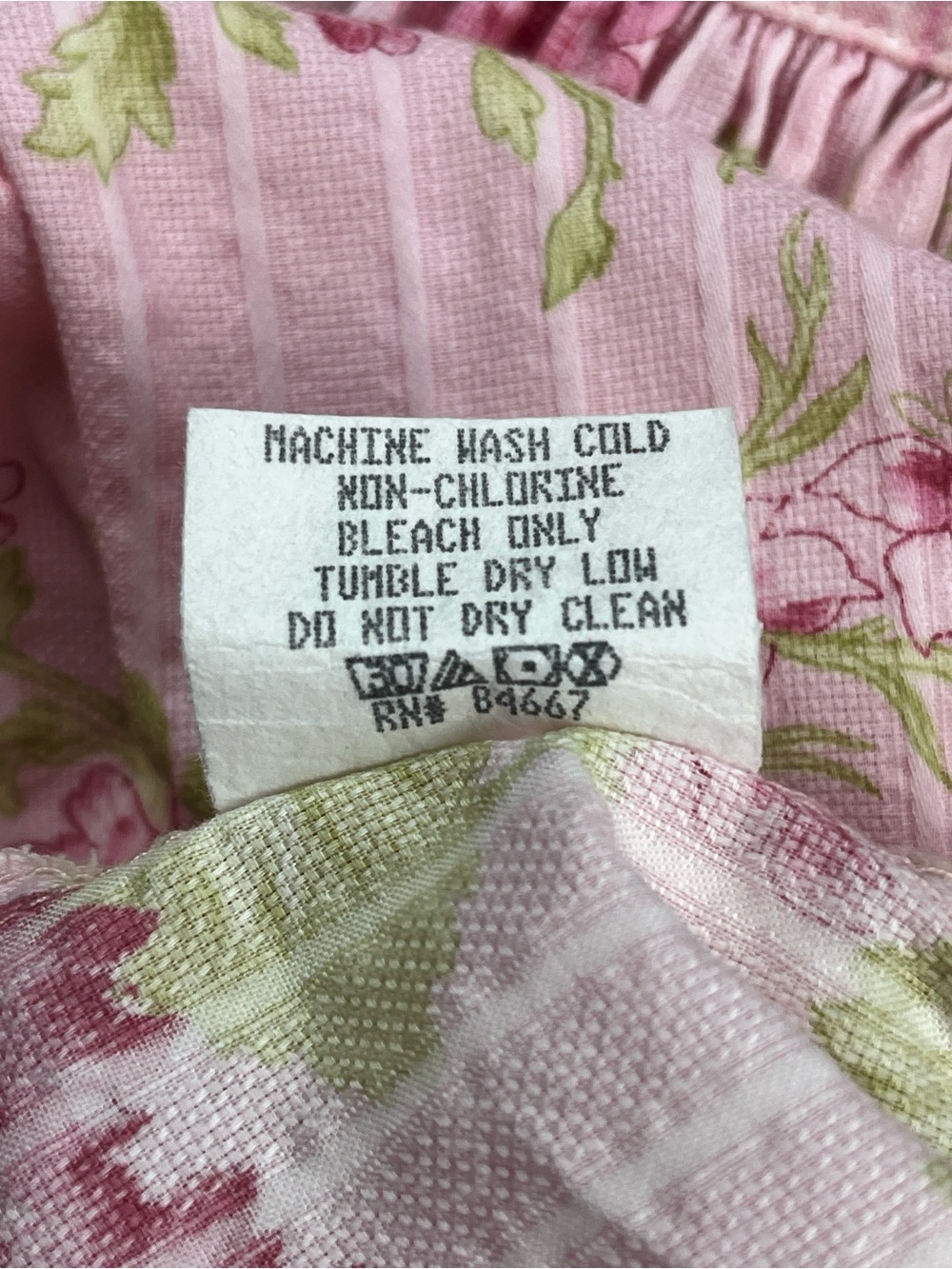 Baby Lulu 1990s Vintage Pink Floral Cotton Dress Size 9 Months - Picture 9 of 9